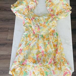 Miss Selfridge Floral Puff Sleeve Dress